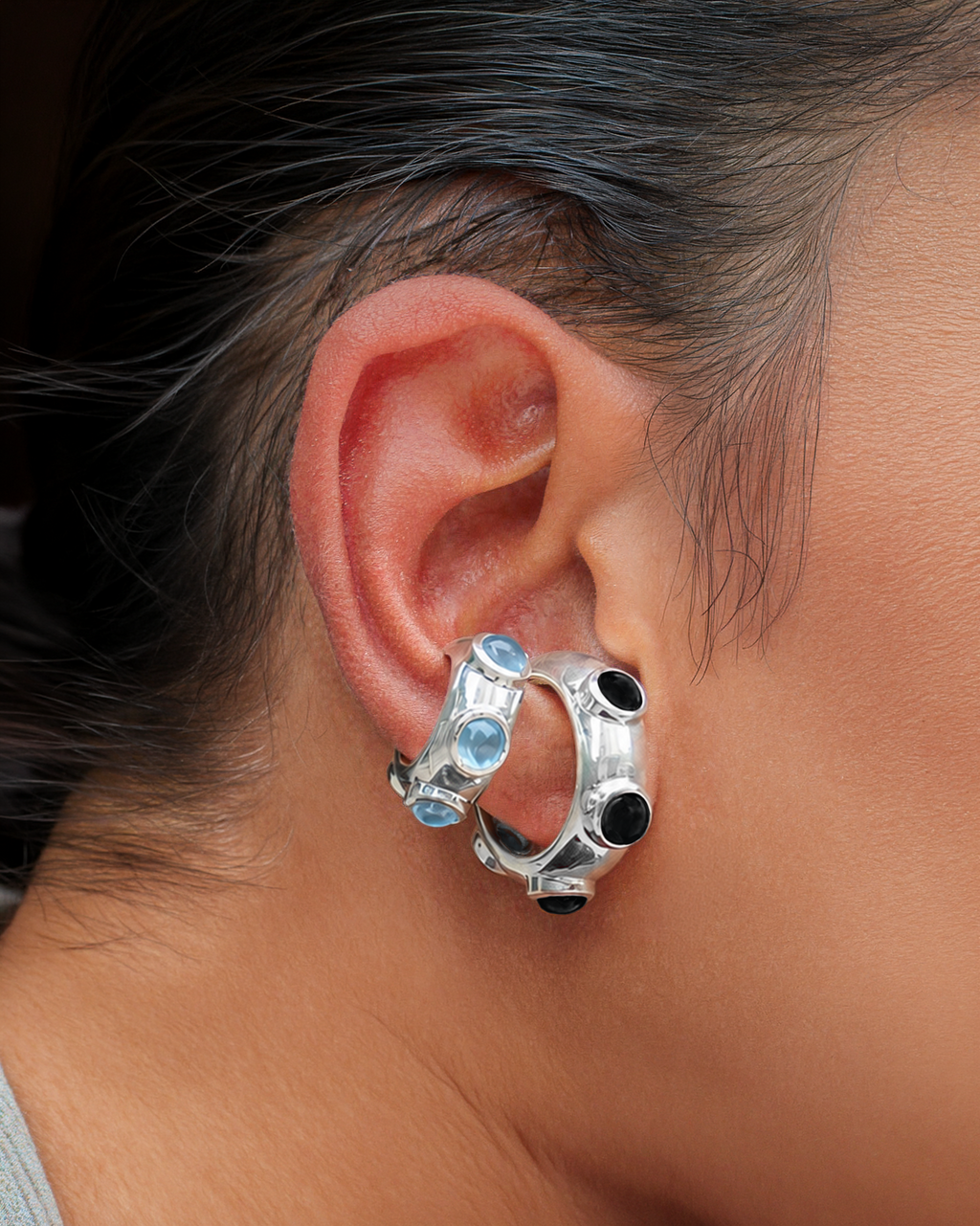 earcuff Zinga Ônix